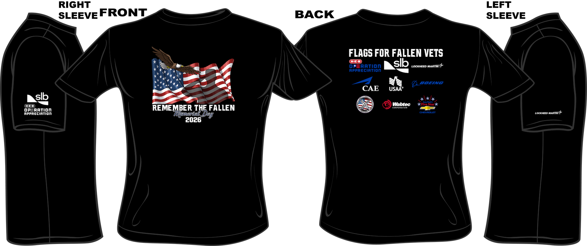 2026 Memorial Day Shirt Black Logo