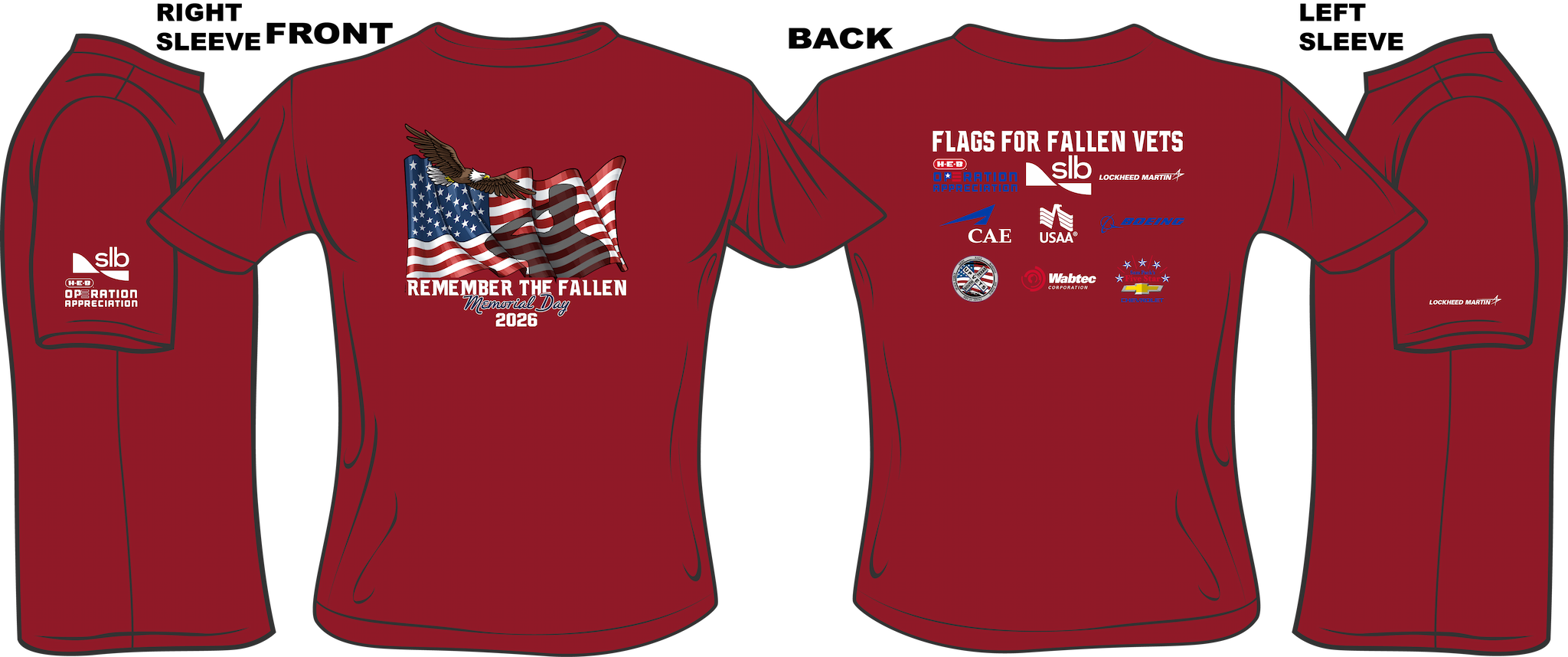2026 Memorial Day Shirt Red Logo